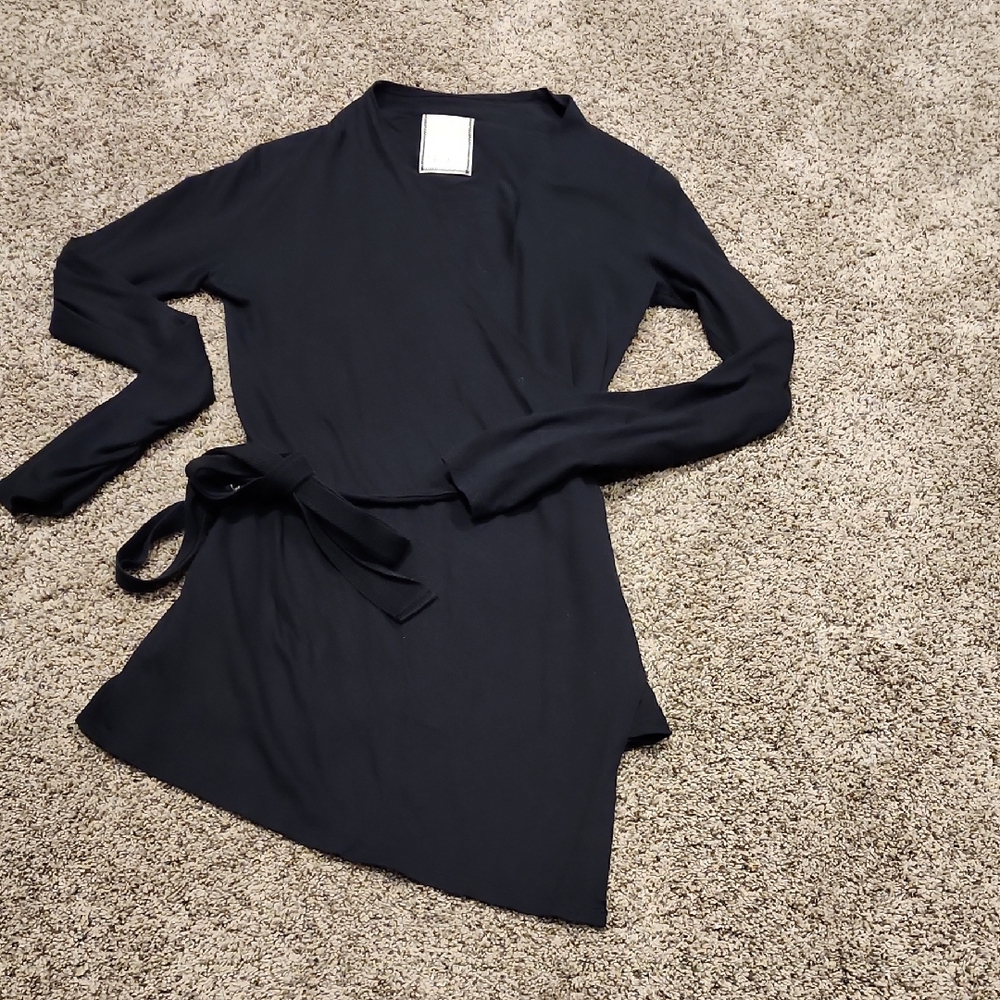 Skin Black Wrap Robe